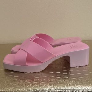 INC Pink Jelly Heels 7